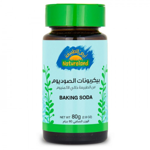 بيكربونات الصوديوم 80 جم خالي من الالمنيوم  عضوي ارض الطبيعة