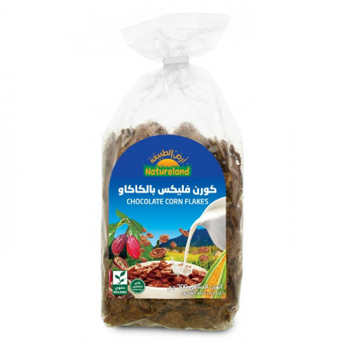 كورن فليكس بالكاكاو خالي الجلوتين 300جم عضوي ارض الطبيعة كورن فليكس بالكاكاو خالي الجلوتين 300جم عضوي ارض الطبيعة
