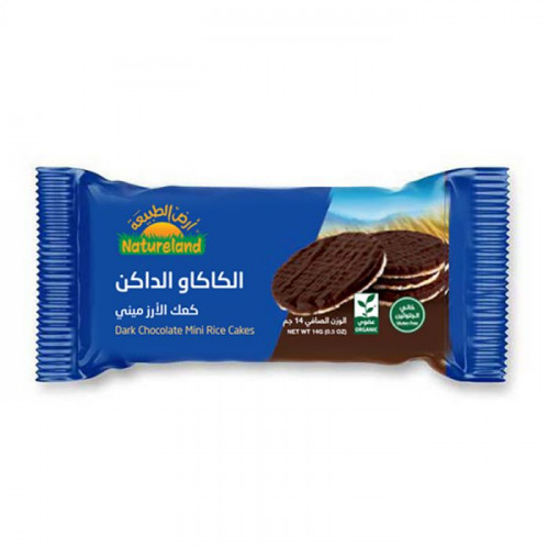 كعك الأرز ميني الكاكاو الداكن 14جم عضوى ارض الطبيعة كعك الأرز ميني الكاكاو الداكن 14جم عضوى ارض الطبيعة