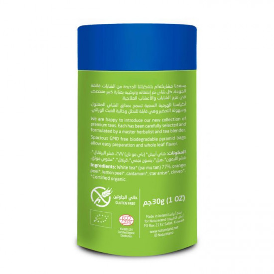 شاي أبيض 30جم عضوي ارض الطبيعة شاي أبيض 30جم عضوي ارض الطبيعة