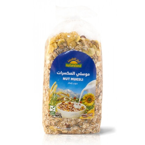 موسلي المكسرات عضوي ارض الطبيعة 500 جم موسلي المكسرات عضوي ارض الطبيعة 500 جم
