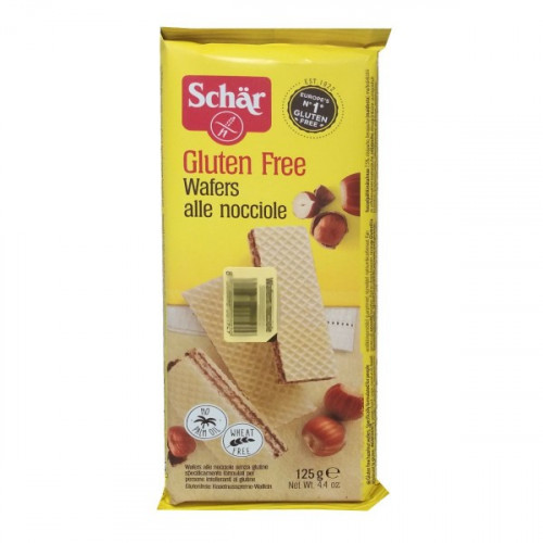 بسكويت ويفر بالبندق 125 جم خالي من الجلويتن د شار بسكويت ويفر بالبندق 125 جم خالي من الجلويتن د شار