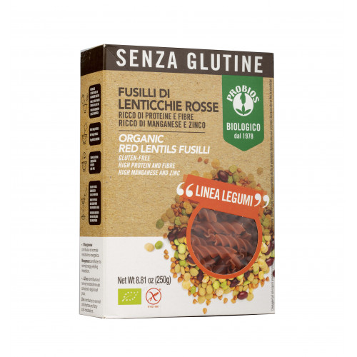 باستا العدس الأحمر - عضوي 250جم خالي من الجلوتين بروبايوس باستا العدس الأحمر - عضوي 250جم خالي من الجلوتين بروبايوس