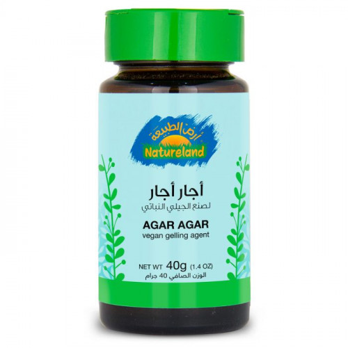 جيلي الاجار اجار 40 جم عضوي ارض الطبيعة 