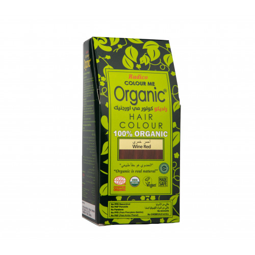 صبغة شعر عضوية أحمر داكن ( خمري ) 100جم من راديكو صبغة شعر عضوية أحمر داكن ( خمري ) 100جم من راديكو