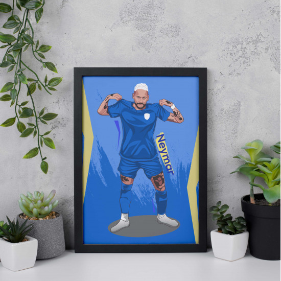 لوحة لاعب الهلال نيمار