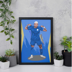 لوحة لاعب الهلال نيمار