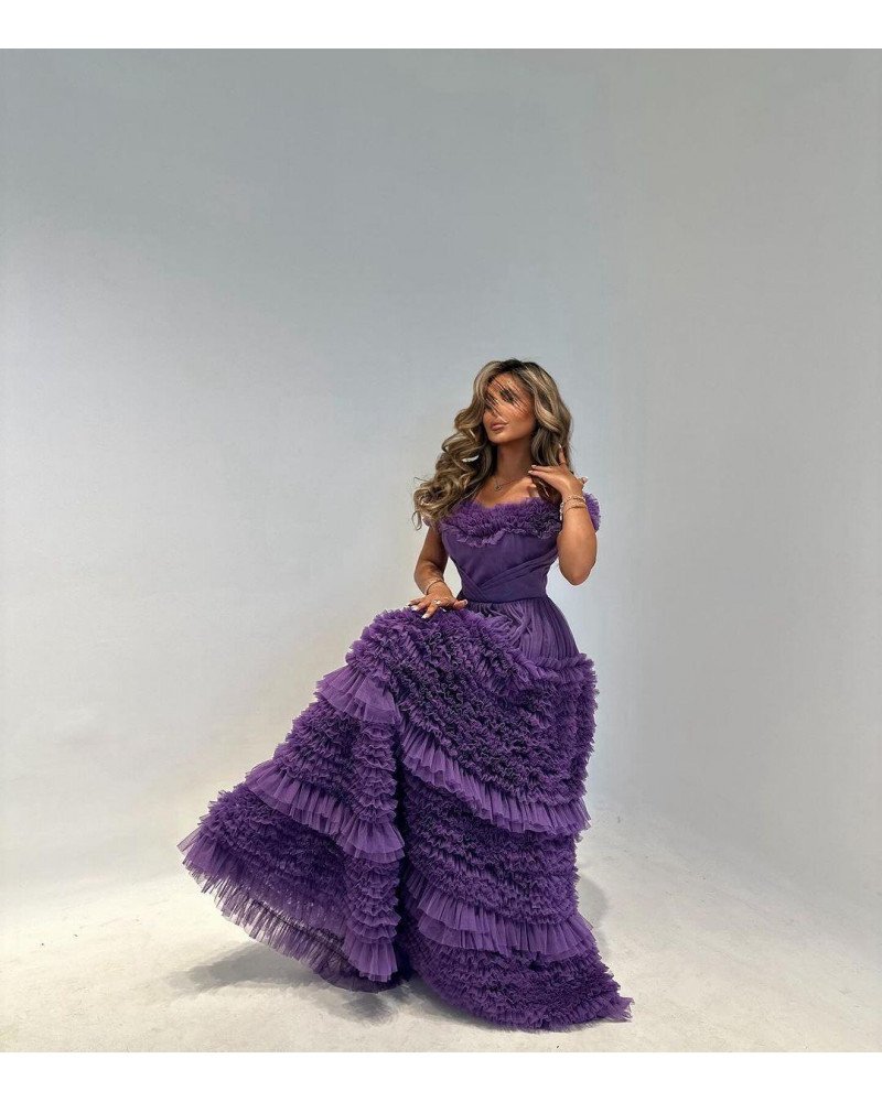 فستان تل كراميش باللون الموف