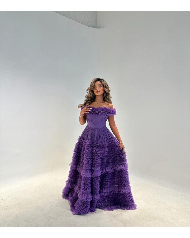 فستان تل كراميش باللون الموف