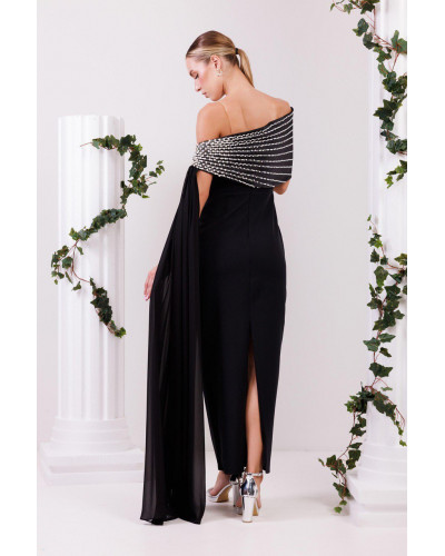 فستان باربي مطرز اسود فستان باربي مطرز اسود