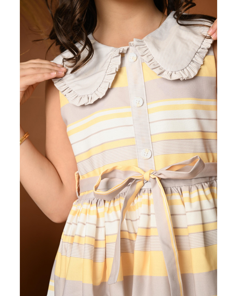 فستان بناتي بخطوط أنيقة - Kj2053 فستان بناتي بخطوط أنيقة - Kj2053