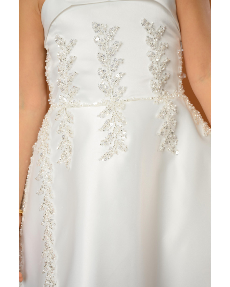 فستان بناتي سهرة ذيل بتطريز انيق فستان بناتي سهرة ذيل بتطريز انيق