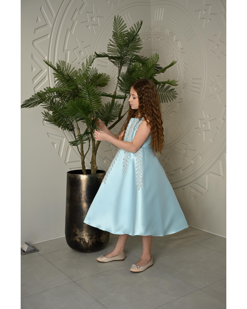 فستان سهرة بناتي 3 الوان فاخر مع تطريز يدوي مميز فستان سهرة بناتي 3 الوان فاخر مع تطريز يدوي مميز