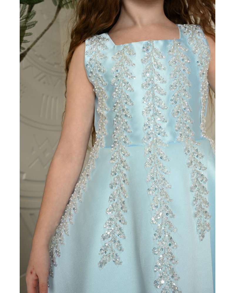 فستان سهرة بناتي 3 الوان فاخر مع تطريز يدوي مميز فستان سهرة بناتي 3 الوان فاخر مع تطريز يدوي مميز