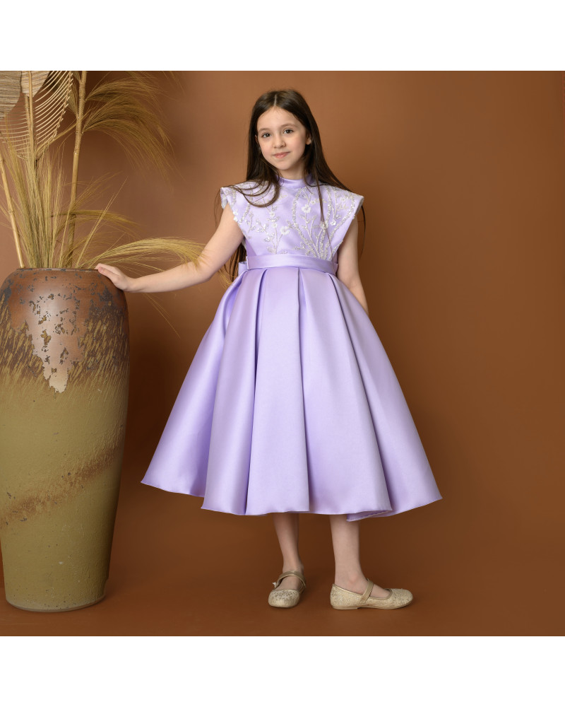 فستان بناتي سهرة 4 الوان بتصميم منفوش وتطريز ناعم - M3604 فستان بناتي سهرة 4 الوان بتصميم منفوش وتطريز ناعم - M3604