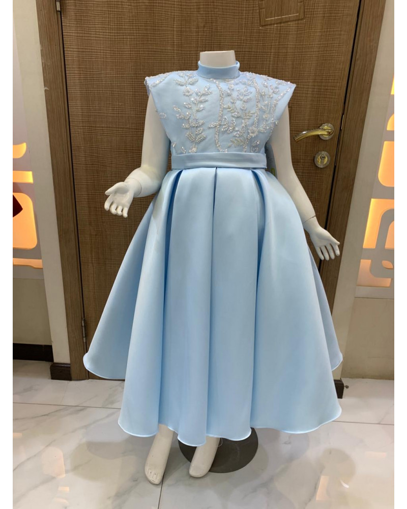 فستان بناتي سهرة 4 الوان بتصميم منفوش وتطريز ناعم - M3604 فستان بناتي سهرة 4 الوان بتصميم منفوش وتطريز ناعم - M3604