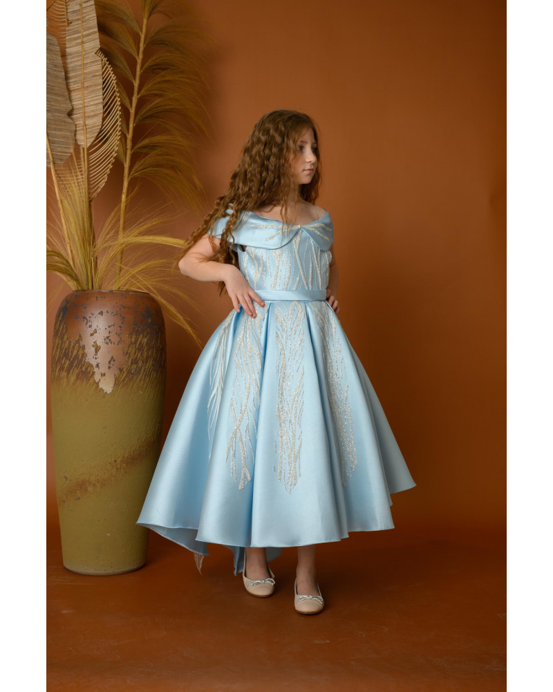 فستان بناتي سهرة 3 الوان بأكتاف مكشوفة بتصميم ملكي فستان بناتي سهرة 3 الوان بأكتاف مكشوفة بتصميم ملكي