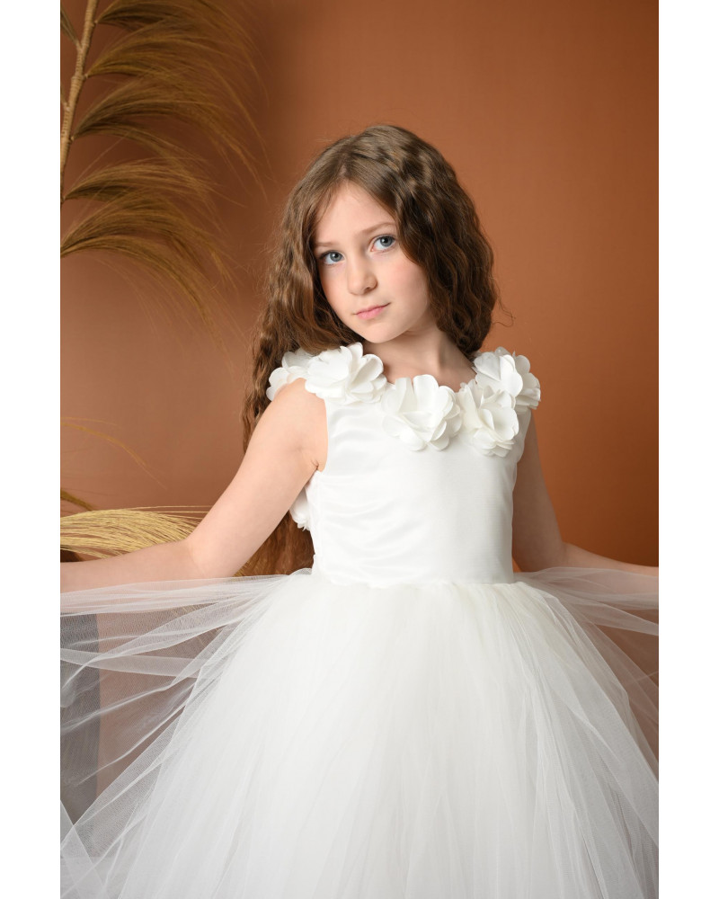 فستان بناتي سهرة ورد - M3574 فستان بناتي سهرة ورد - M3574