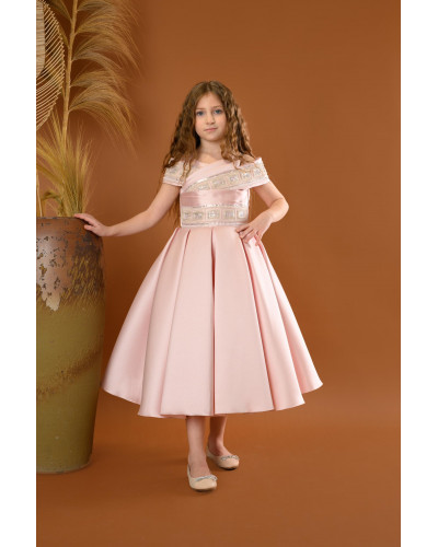 فستان بناتي سهرة 3 الوان بأكتاف مكشوفة فستان بناتي سهرة 3 الوان بأكتاف مكشوفة