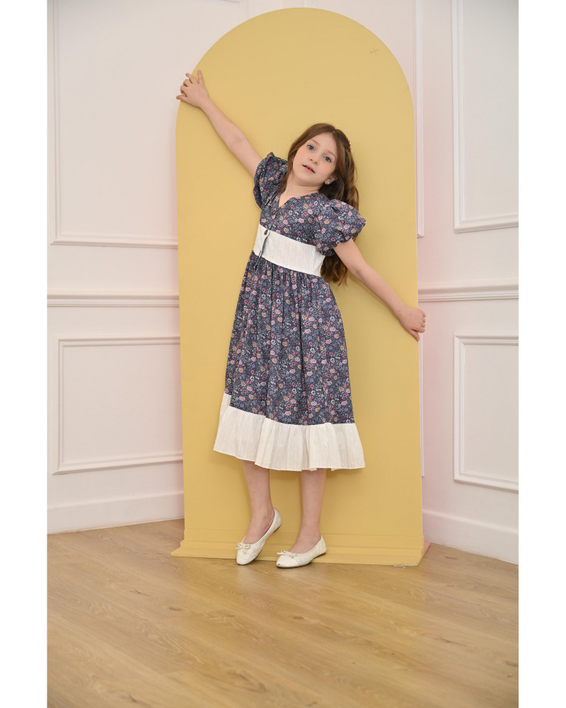 فستان بناتي مشجر - Mk23107