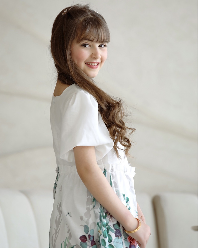 فستان بناتي عشبي بلمسات أنيقة - Mk2501010 فستان بناتي عشبي بلمسات أنيقة - Mk2501010