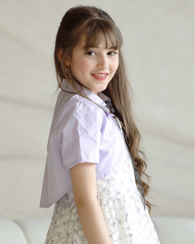 فستان بناتي مشجر وجاكيت - Mk2501008 فستان بناتي مشجر وجاكيت - Mk2501008