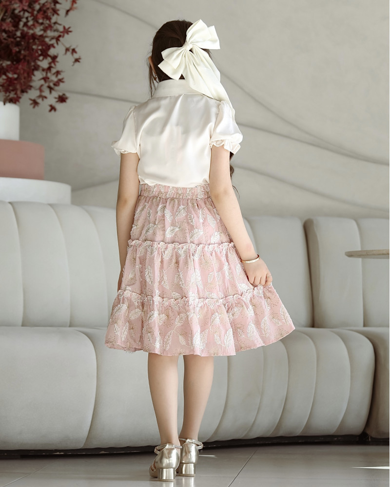 تيور بناتي بتطريز ورق الشجر - Mk2501002 تيور بناتي بتطريز ورق الشجر - Mk2501002