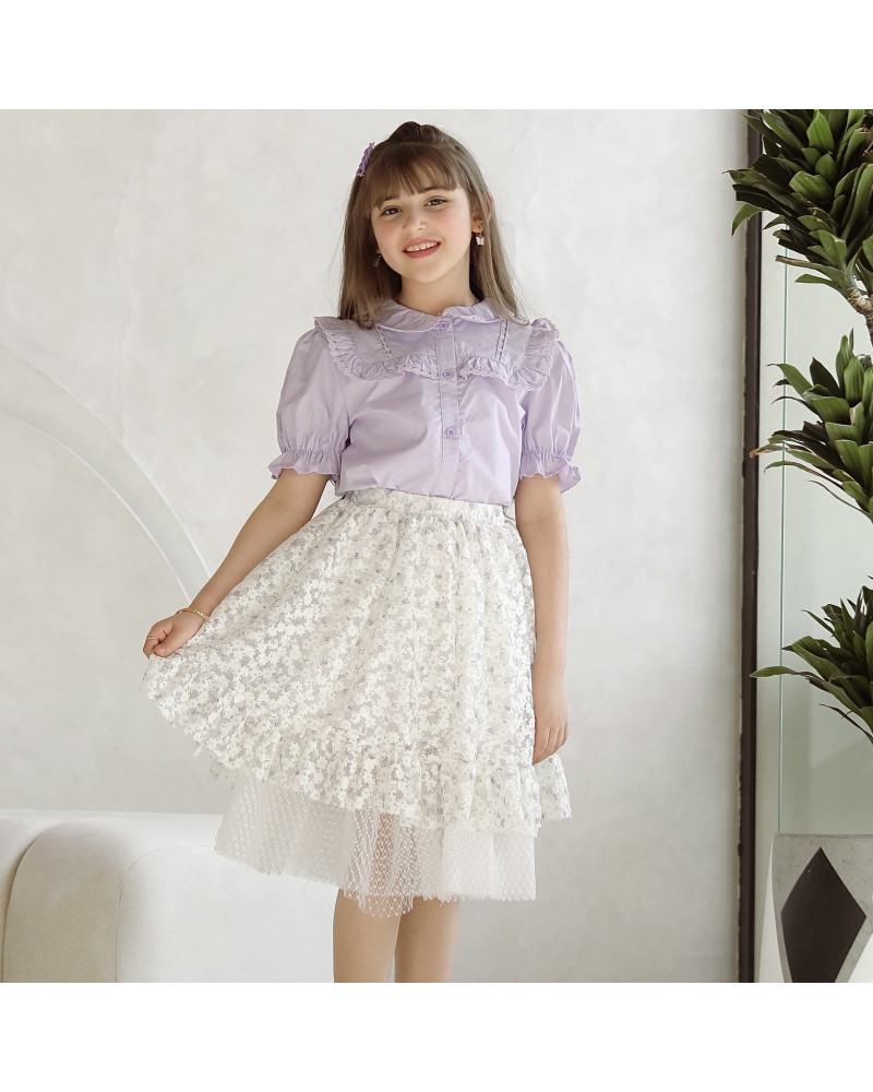 تيور بناتي بتطريز ورود الموف - Mk2501009 تيور بناتي بتطريز ورود الموف - Mk2501009