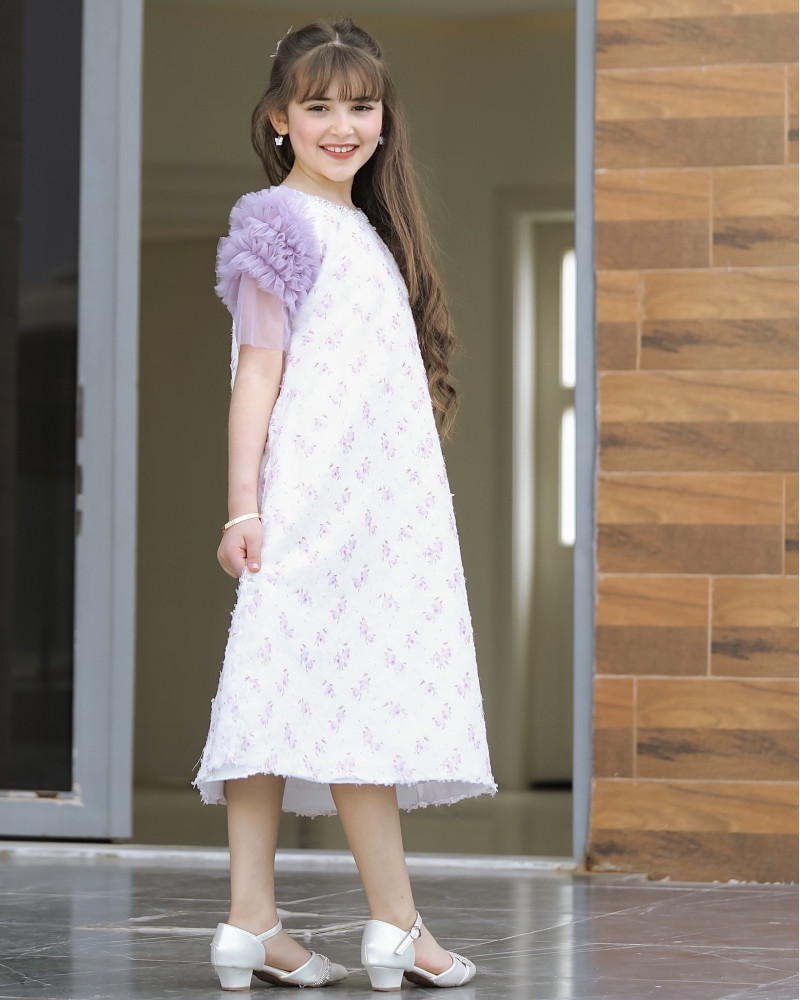 فستان بناتي سبور اكسسوار على الرقبه - 926 فستان بناتي سبور اكسسوار على الرقبه - 926