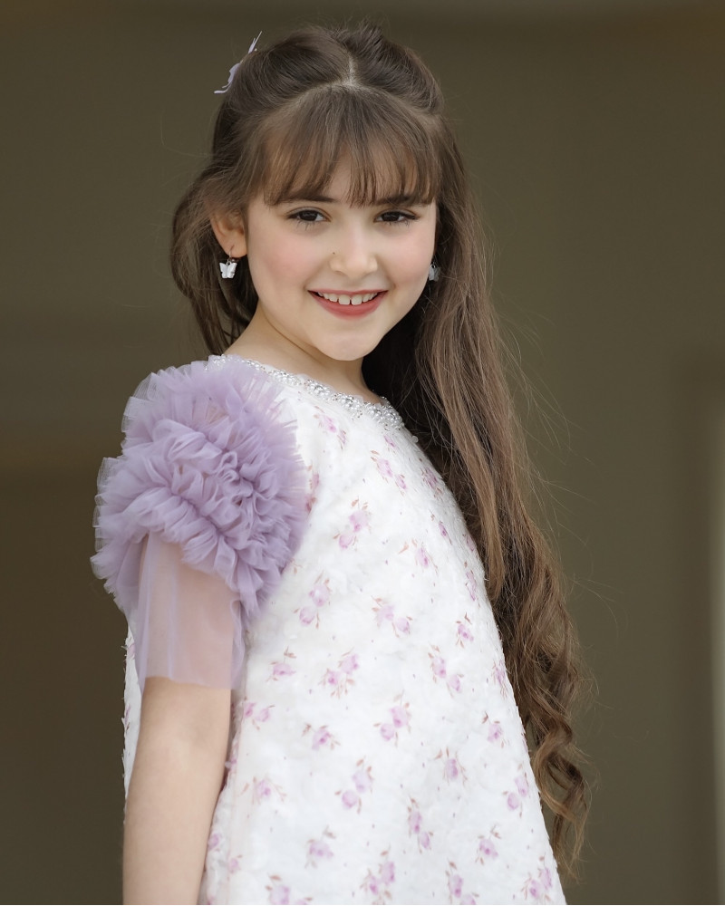 فستان بناتي سبور اكسسوار على الرقبه - 926 فستان بناتي سبور اكسسوار على الرقبه - 926