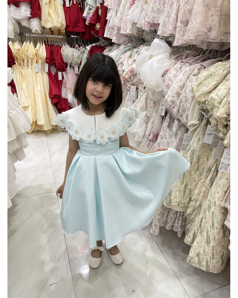 فستان بناتي دلعة ورود لونين - 927