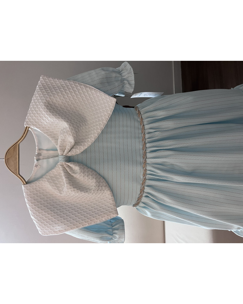 فستان بناتي سماوي دلعه بفيونكه - 928 فستان بناتي سماوي دلعه بفيونكه - 928