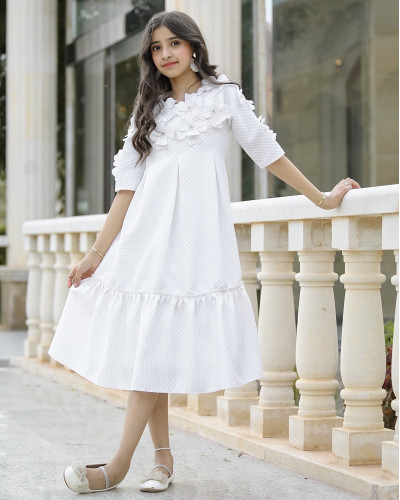 فستان بناتي بتصميم مميز ورود - 936