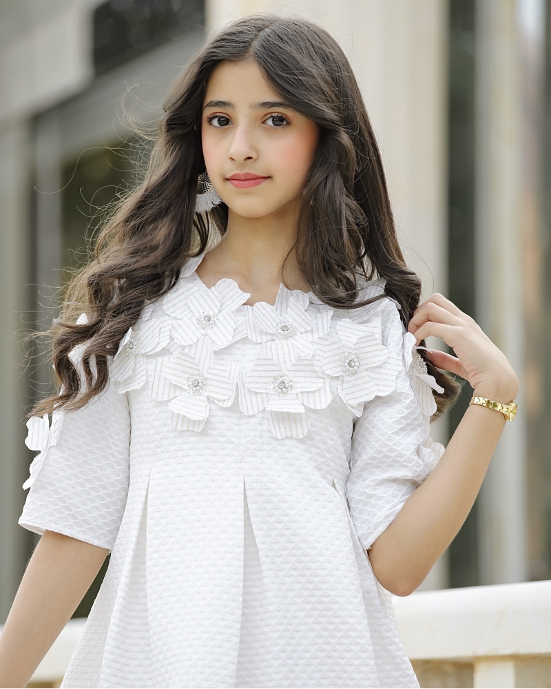 فستان بناتي بتصميم مميز ورود - 936 فستان بناتي بتصميم مميز ورود - 936