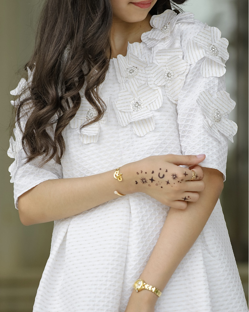 فستان بناتي بتصميم مميز ورود - 936 فستان بناتي بتصميم مميز ورود - 936