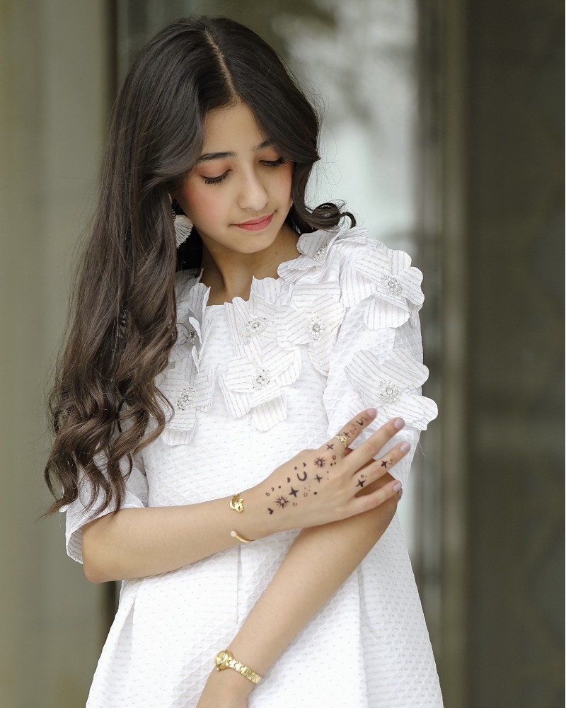 فستان بناتي بتصميم مميز ورود - 936 فستان بناتي بتصميم مميز ورود - 936