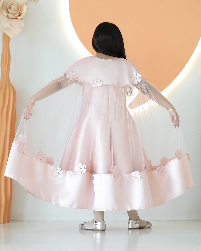 فستان بناتي فراشة لحمي - m3626 فستان بناتي فراشة لحمي - m3626