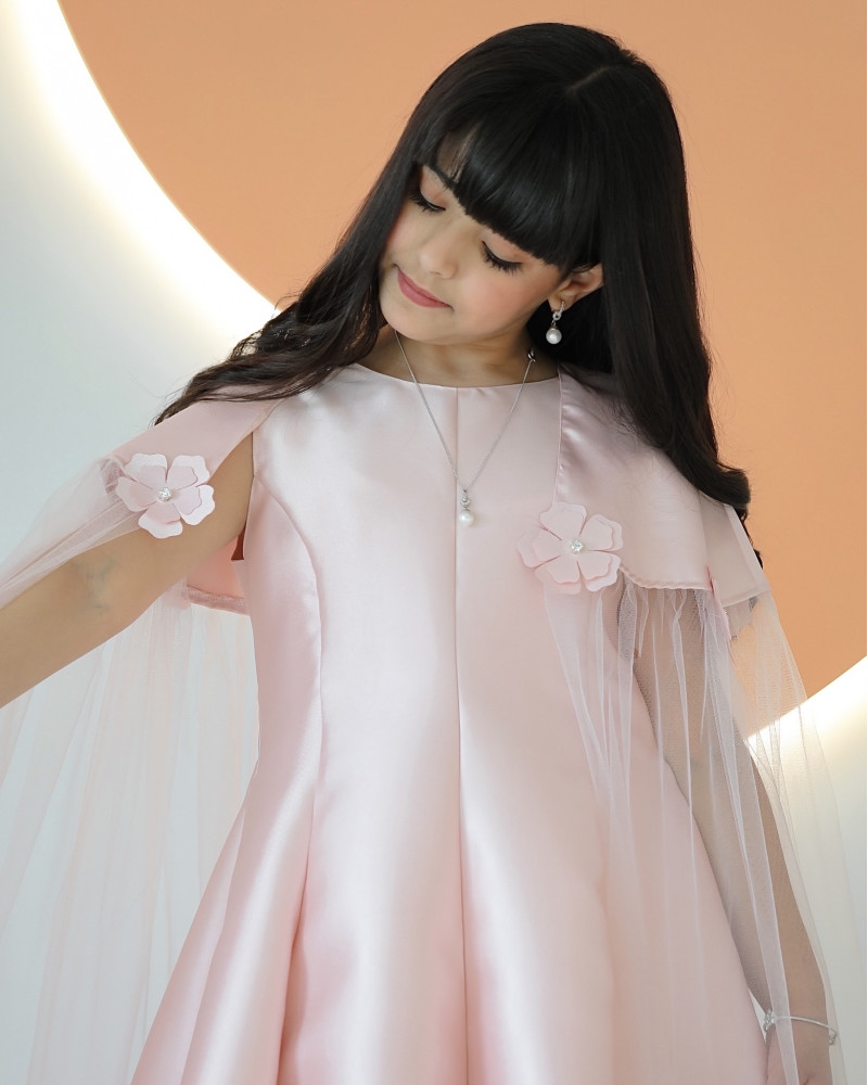 فستان بناتي فراشة لحمي - m3626 فستان بناتي فراشة لحمي - m3626