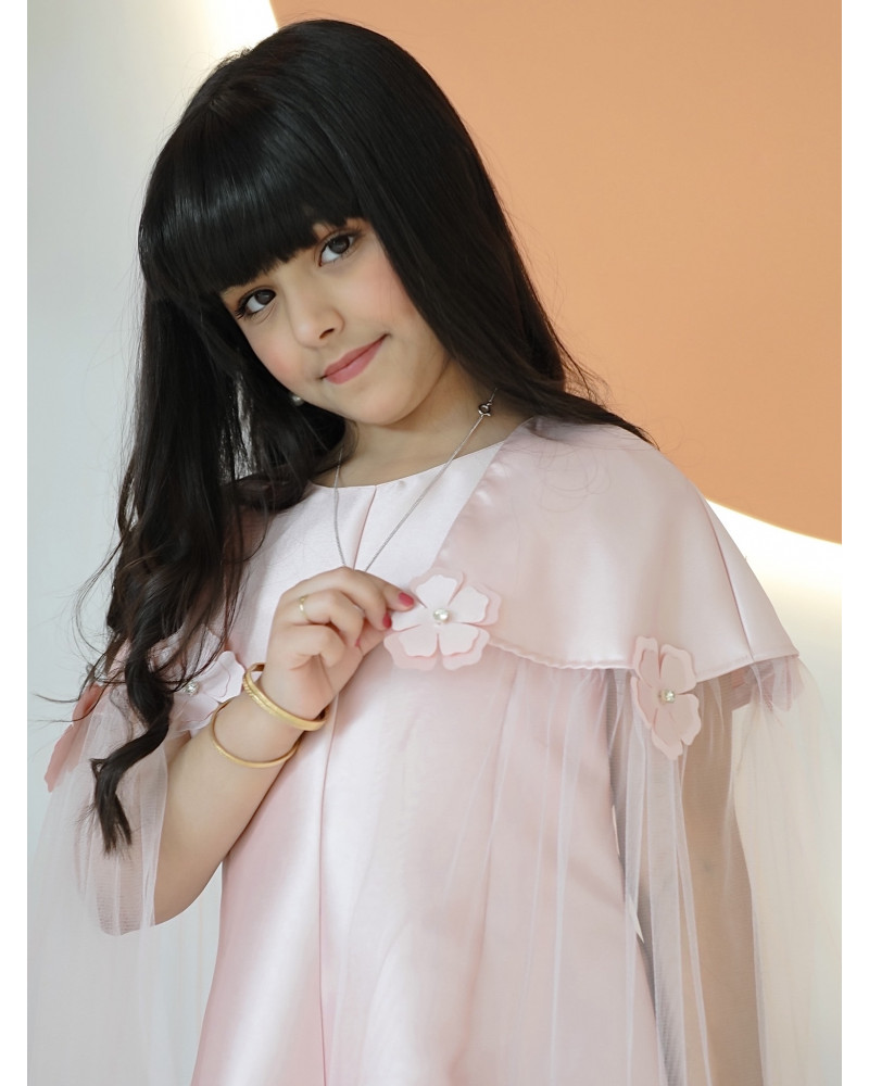 فستان بناتي فراشة لحمي - m3626 فستان بناتي فراشة لحمي - m3626