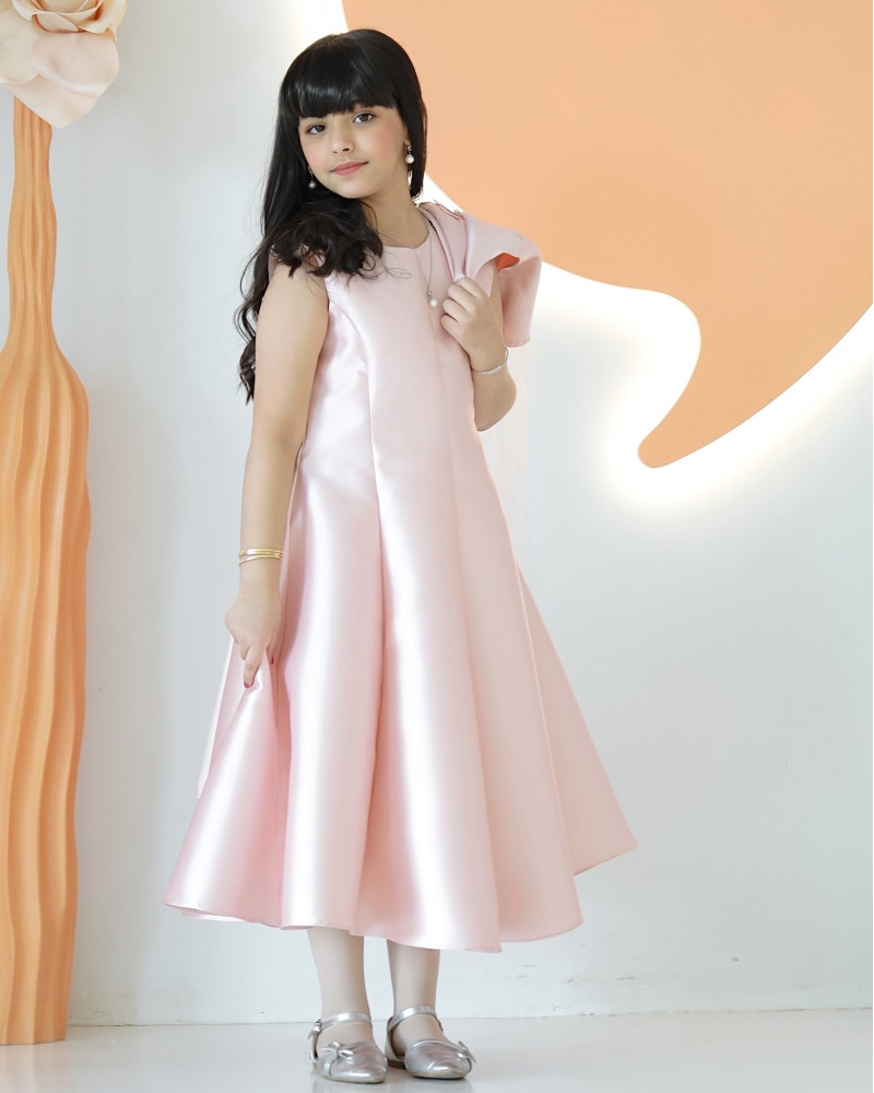 فستان بناتي فراشة لحمي - m3626 فستان بناتي فراشة لحمي - m3626