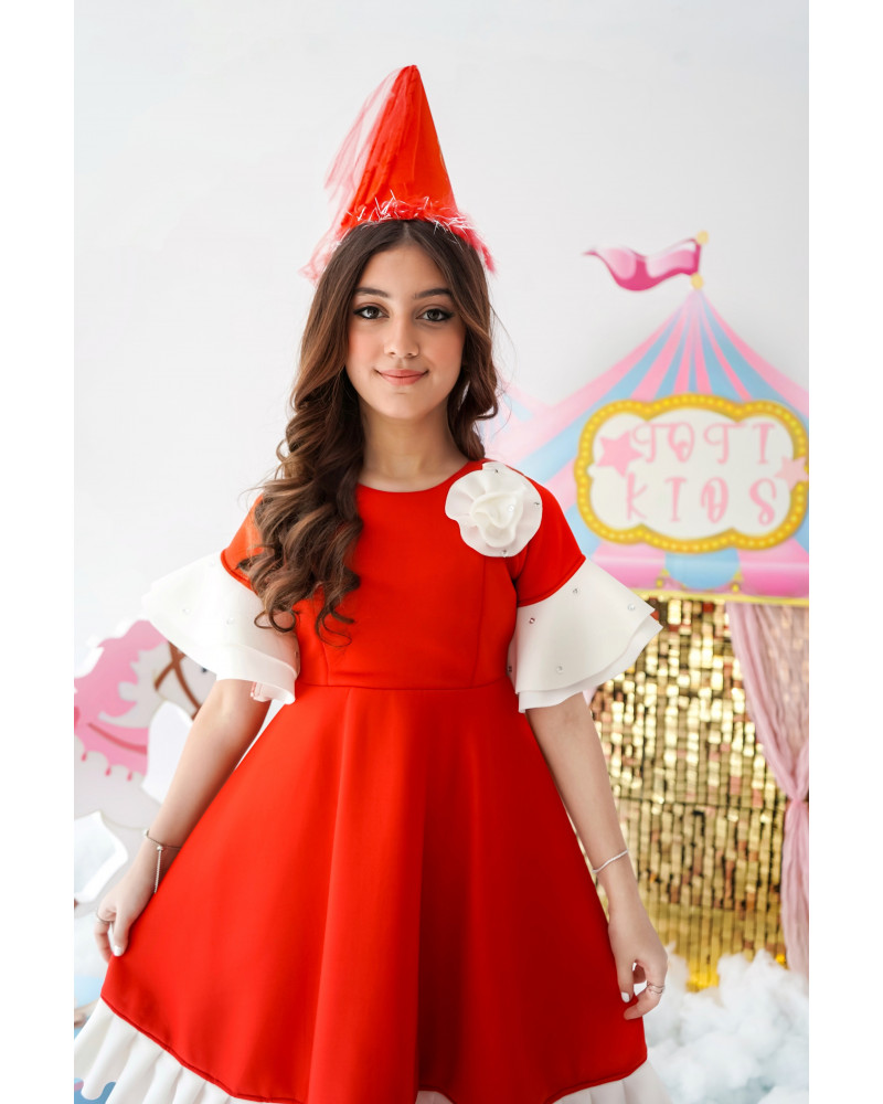 فستان بناتي طبي بـلونين ملكية - m3688 فستان بناتي طبي بـلونين ملكية - m3688