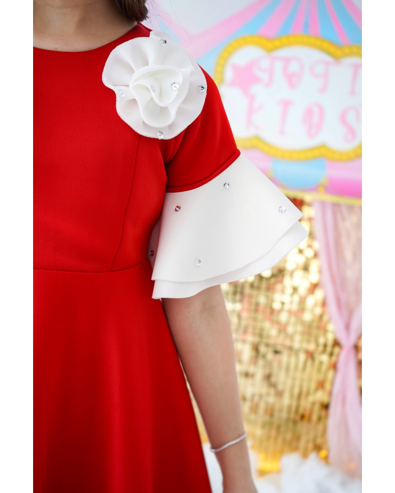 فستان بناتي طبي بـلونين ملكية - m3688 فستان بناتي طبي بـلونين ملكية - m3688