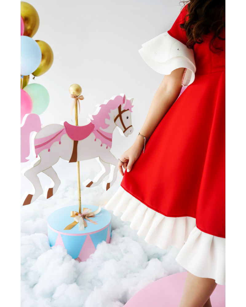 فستان بناتي طبي بـلونين ملكية - m3688 فستان بناتي طبي بـلونين ملكية - m3688