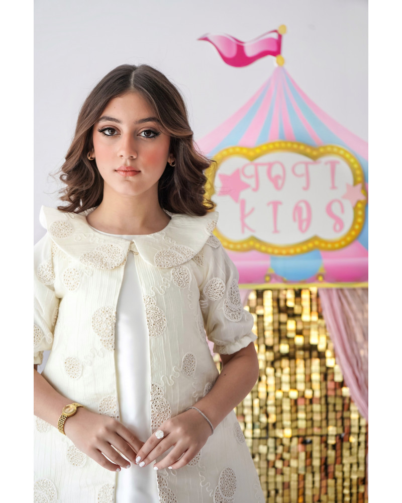 فستان بناتي قطعتين جاكيت - 952 فستان بناتي قطعتين جاكيت - 952