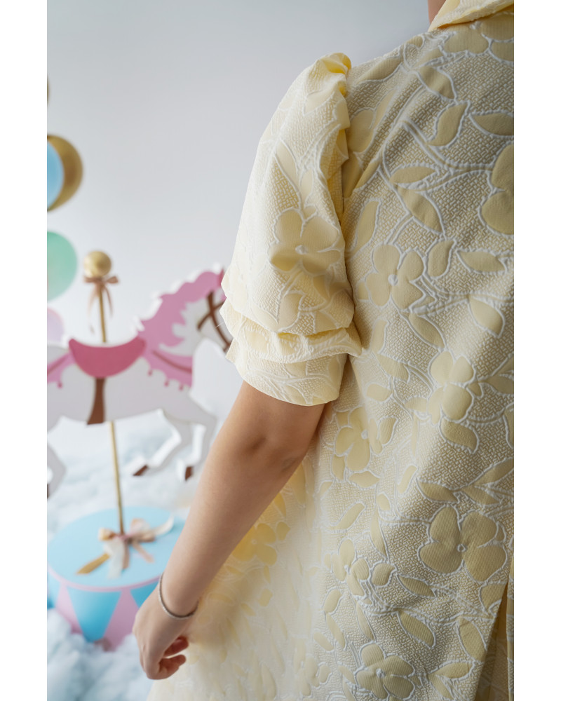 فستان بناتي بتفاصيل كسرة ولمسات جلابية - 990 فستان بناتي بتفاصيل كسرة ولمسات جلابية - 990