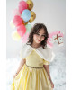 فستان بناتي الأصفر بتصميم أنيق ومفعم بالمرح - 928