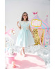 فستان بناتي سماوي بفيونكات | تصميم مقلّم - 1013