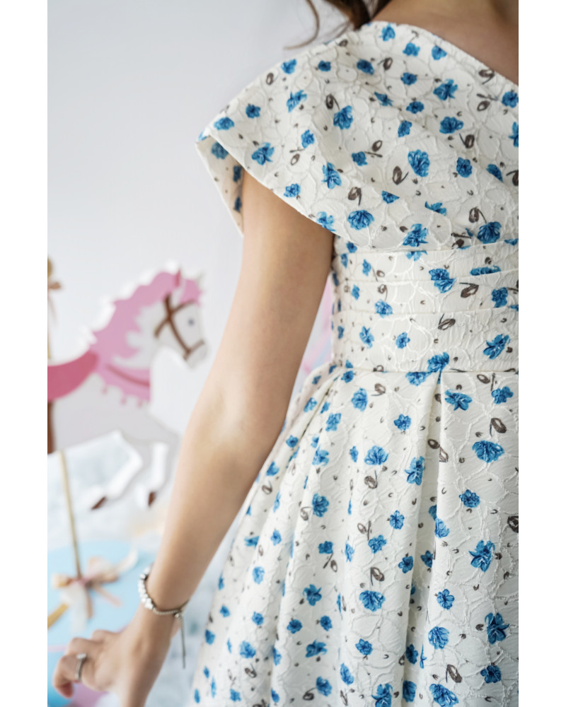 فستان بناتي مورد نسمة من حقل زهور - 1014 فستان بناتي مورد نسمة من حقل زهور - 1014