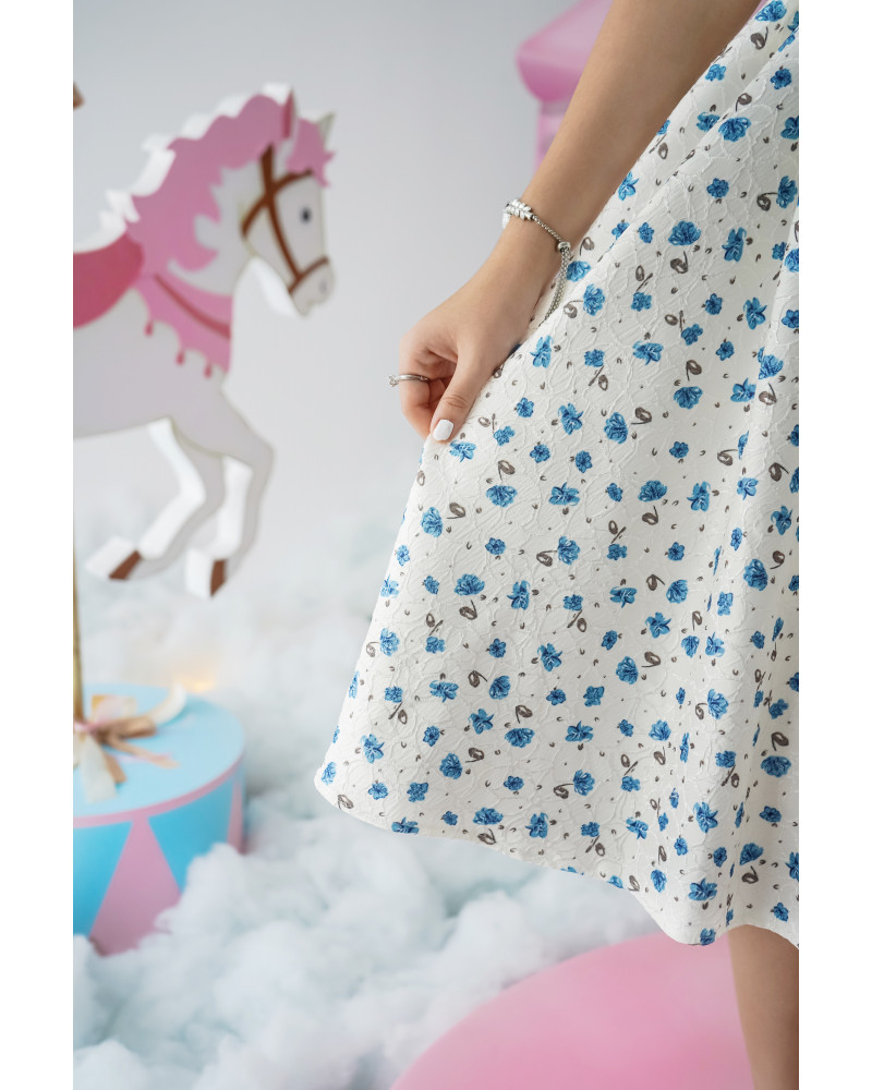 فستان بناتي مورد نسمة من حقل زهور - 1014 فستان بناتي مورد نسمة من حقل زهور - 1014