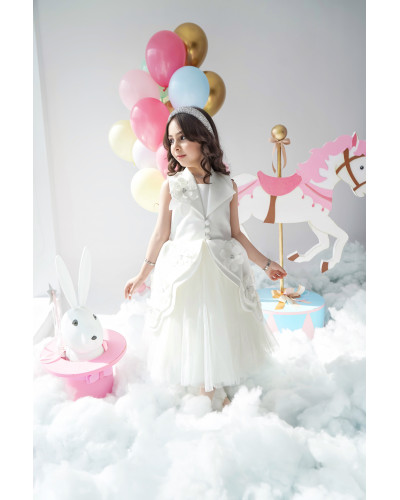 فستان بناتي إطلالة ملائكية للمناسبات بلونين - M3720 فستان بناتي إطلالة ملائكية للمناسبات بلونين - M3720